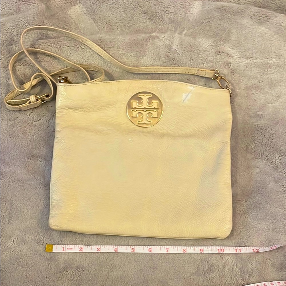 Tory Burch Cream Terry Slouchy Convertible Purse | Crossbody or Clutch